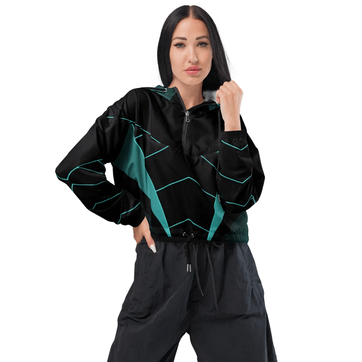 Teal Vortex Women's Windbreaker product image (1)