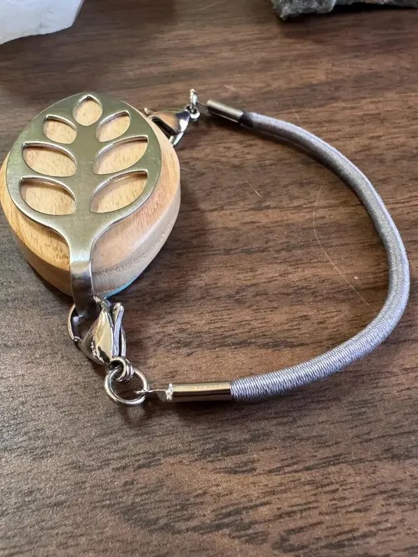 Grey Bolo Elastic Bracelet | Arthritis Friendly, Easy On/Off | Handmade Accessory for Bellabeat Leaf Urban & Ivy product image (2)