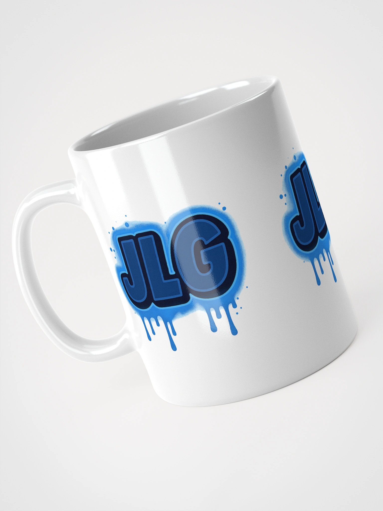JLG Drip Logo White Glossy Mug product image (8)