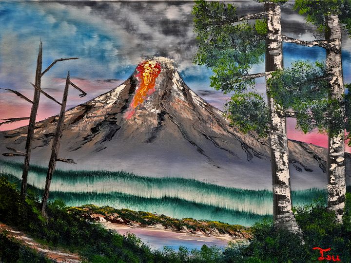 The Mornings Fire (Original) 18x24 Canvas product image (1)