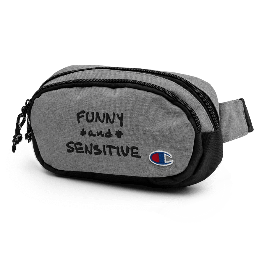 FUNNY *and* SENSITIVE (black thread) champion fanny pack product image (4)