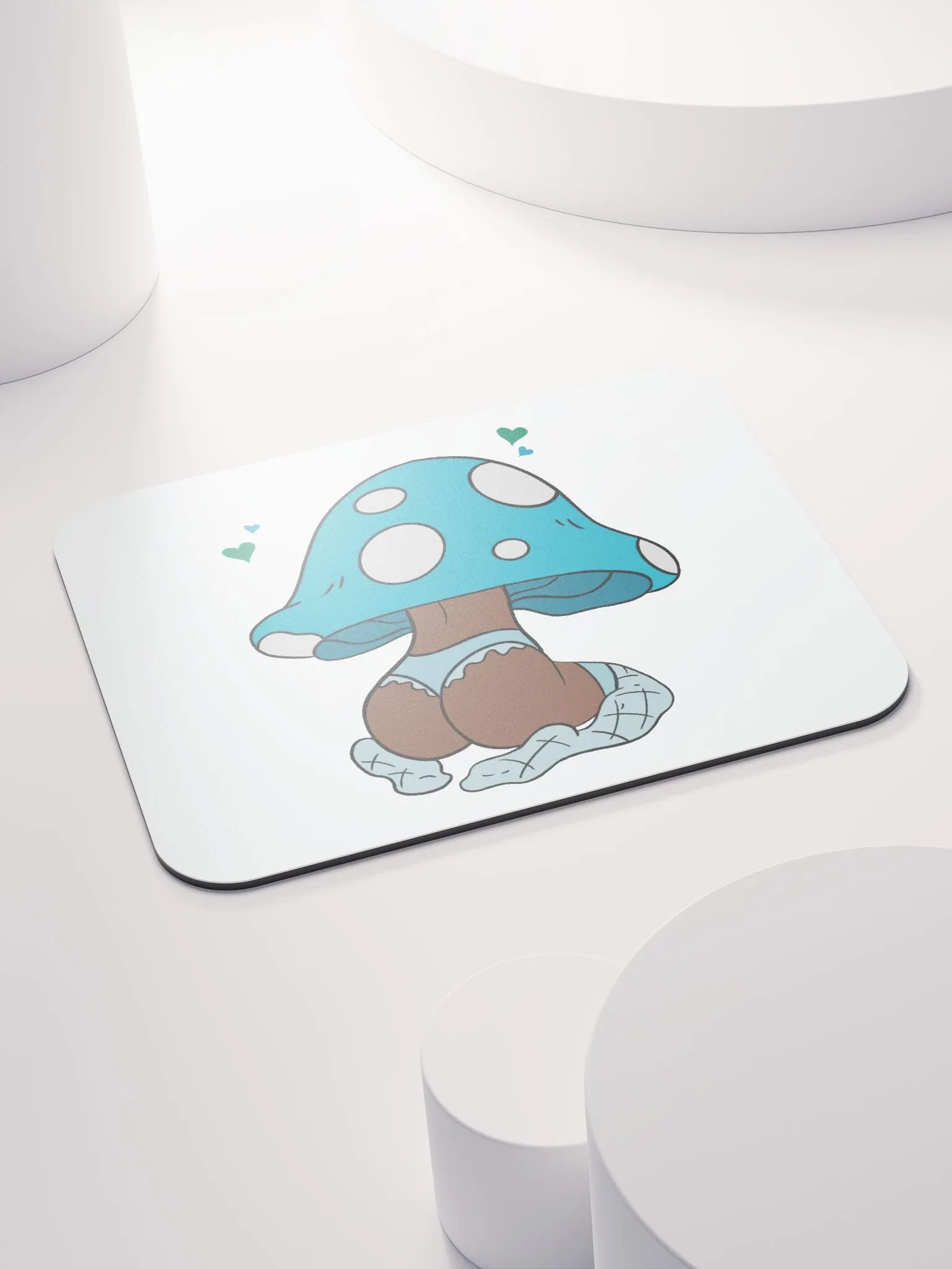 Mushroom Baddie Desk Mat - Dark Blue product image (4)