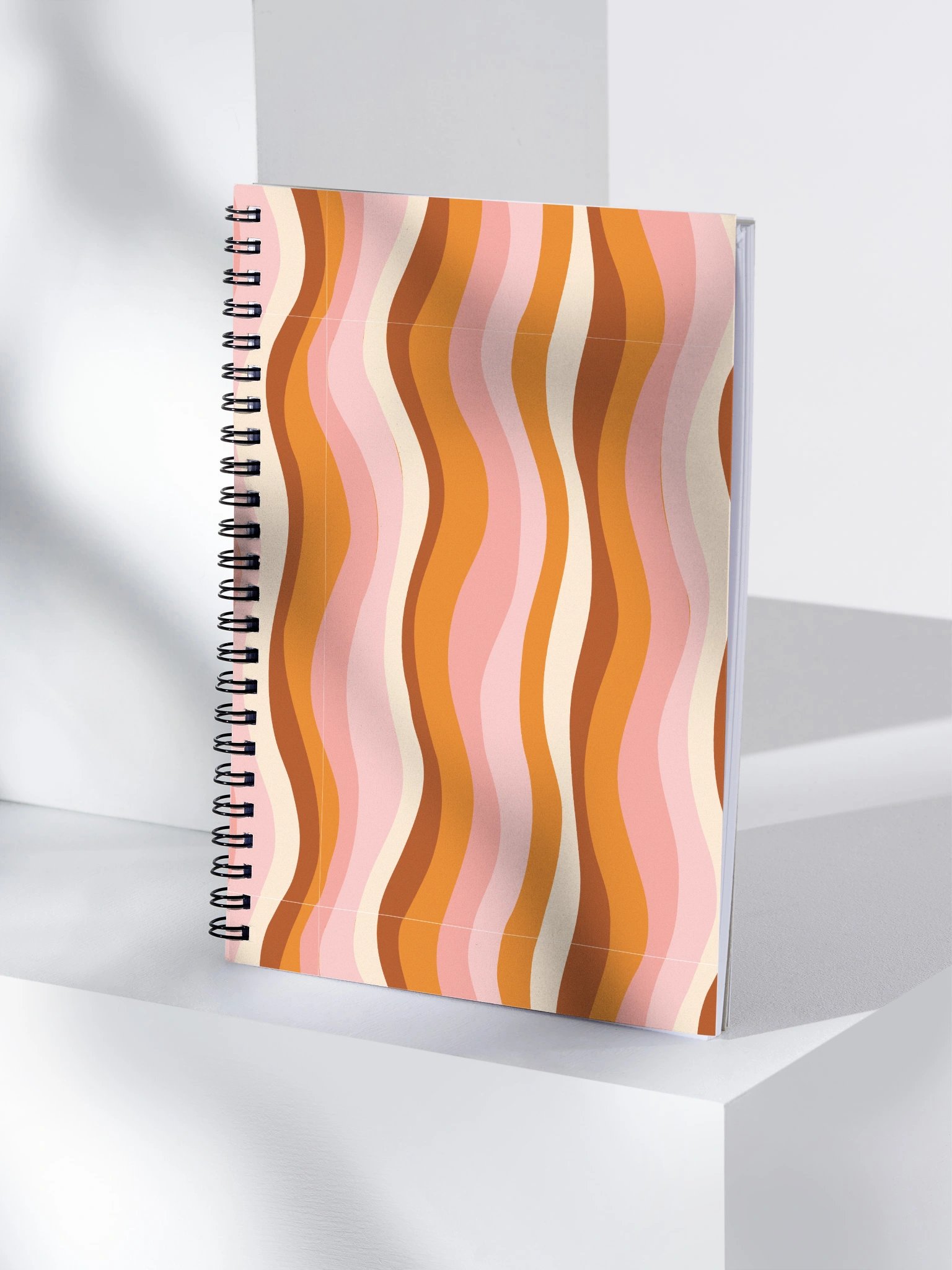 Retro wave stripe spiral notebook product image (4)