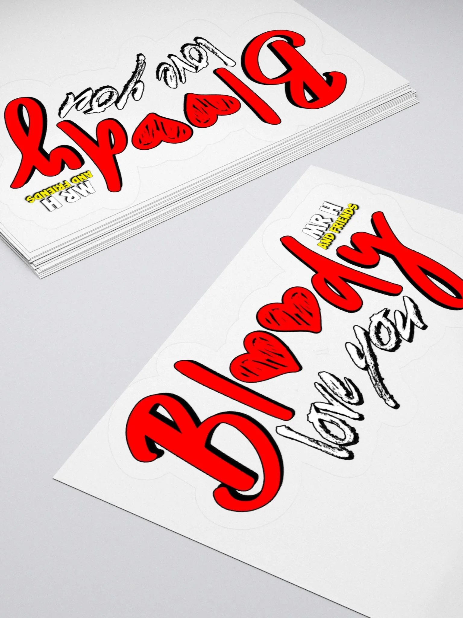 Bloody Love Kiss Cut Stickers product image (11)