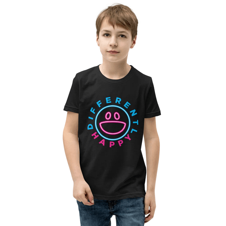 Young Kids differently happy black T shirt product image (1)