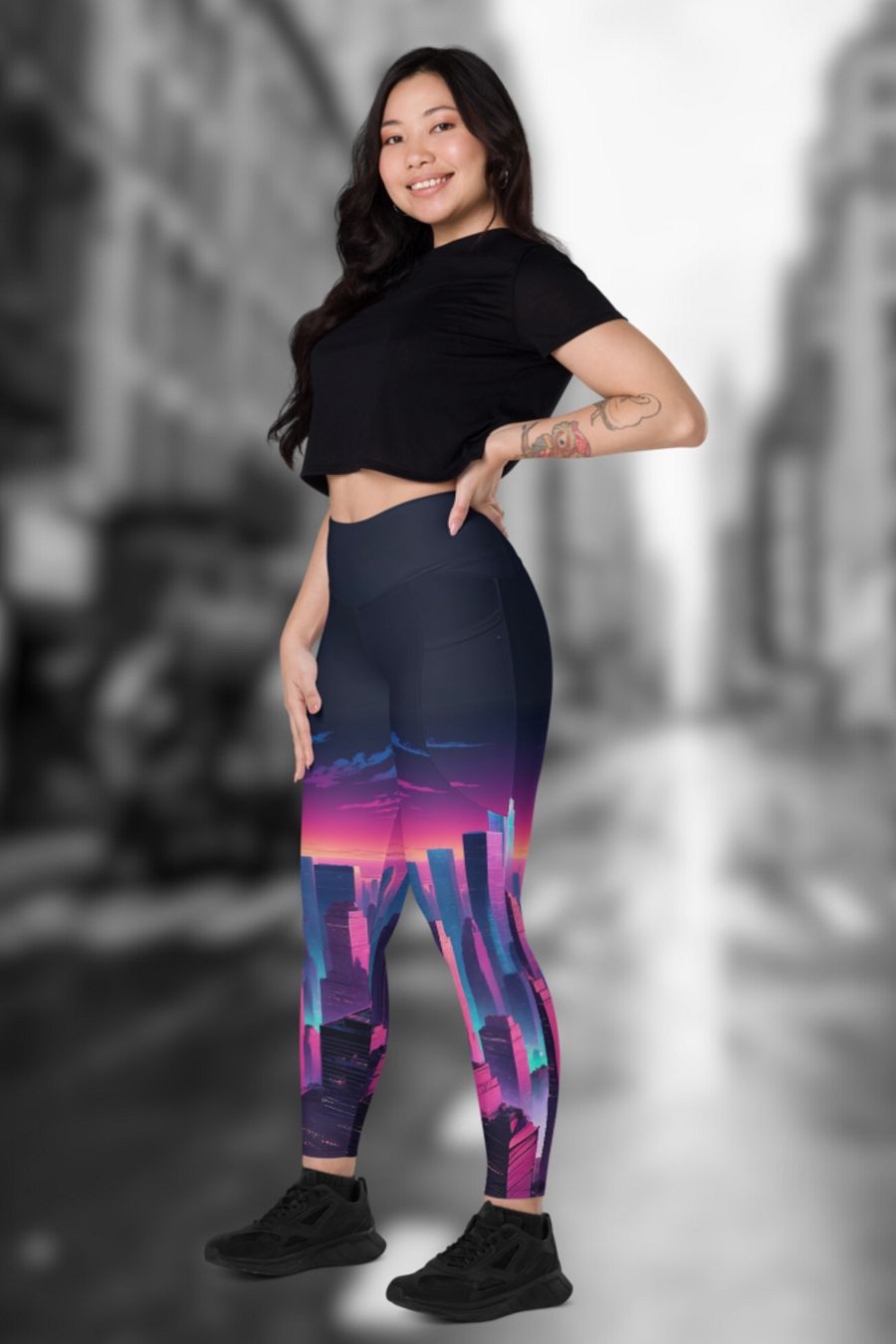 Vaporwave New York City All Over Print Leggings product image (4)