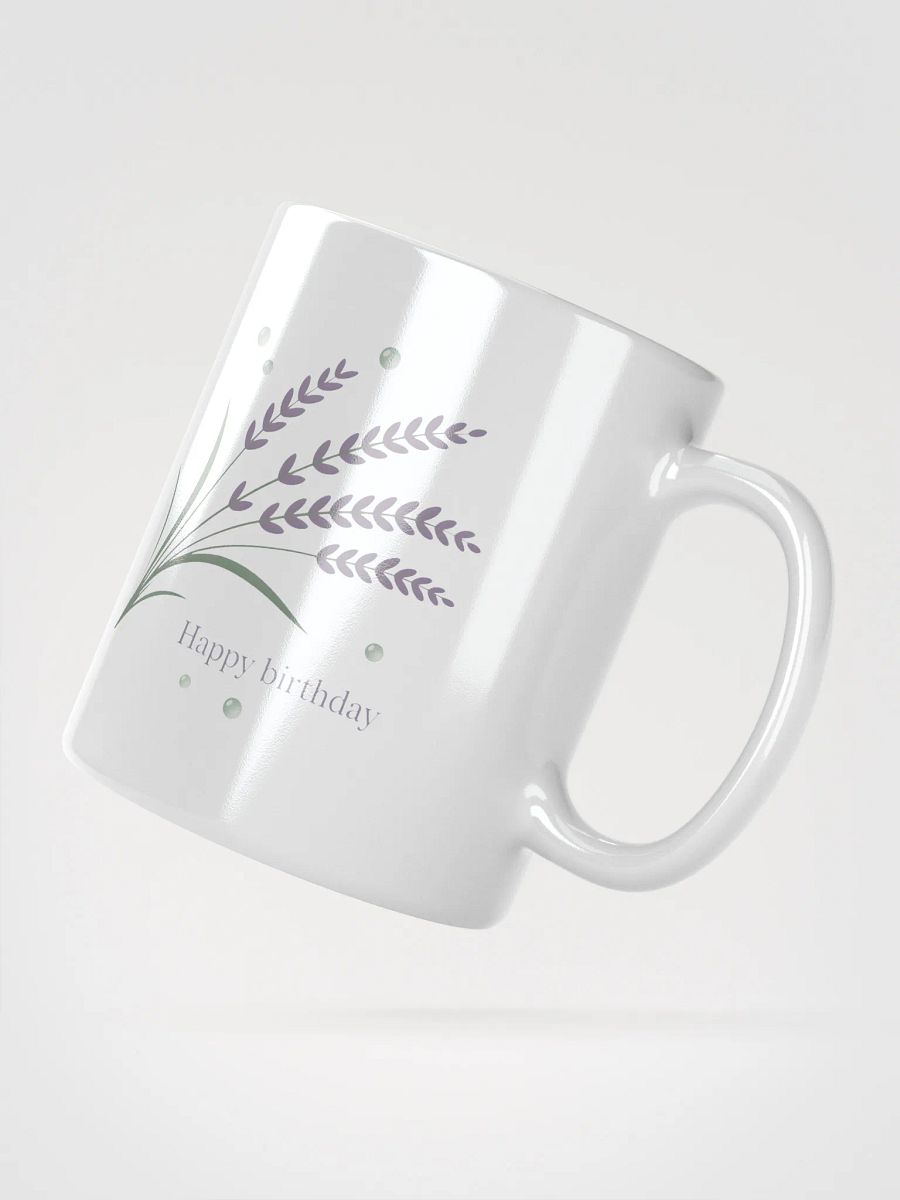 Happy Birthday Lavender Mug | Floral Gift Mug product image (2)