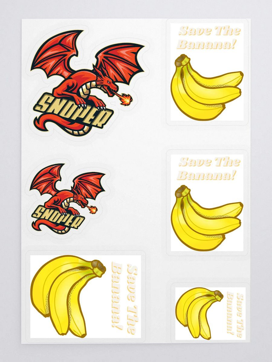 Save the Banana Logo Sticker Sheeet product image (1)