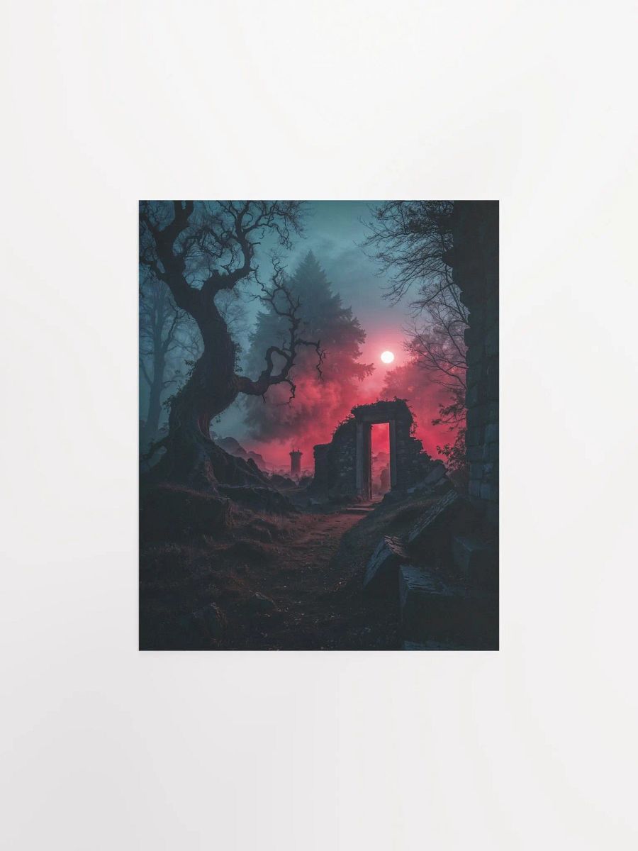 Crimson Moon Ruins Matte Poster product image (7)