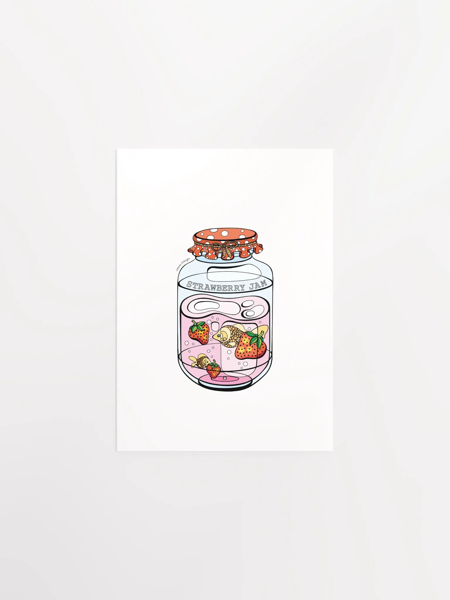 "Fantasy Strawberry Dream Jar" Print product image (4)