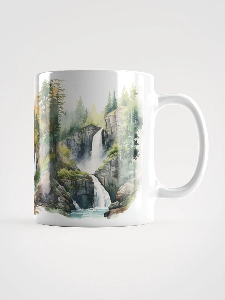 Serene Falls White Glossy Mug product image (1)