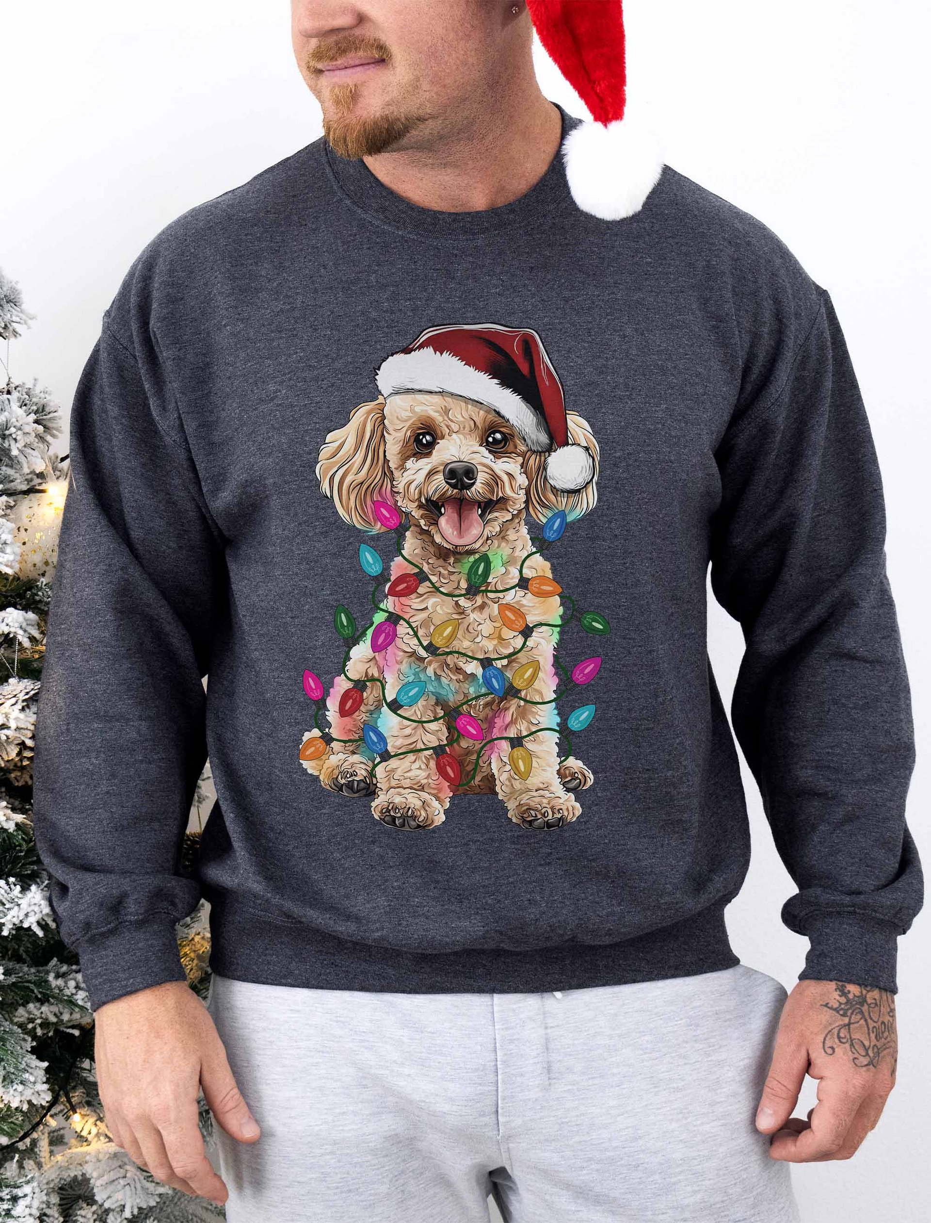 Funny Toy Poodle(Beige) Christmas Sweatshirt product image (1)