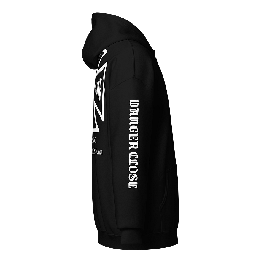 DANGER CLOSE IRON CROSS ZIP HOODIE (BLACK) product image (4)