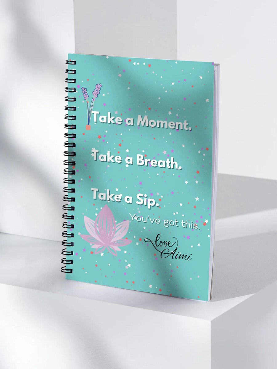 Blue Take a Moment Spiral Notebook product image (4)