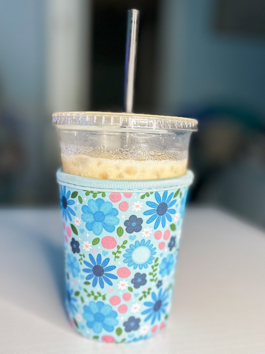 Blue Floral Patterned Cup Sleeve product image (3)