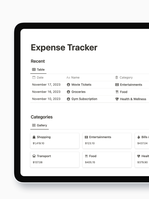 Notion Expense Tracker product image (1)