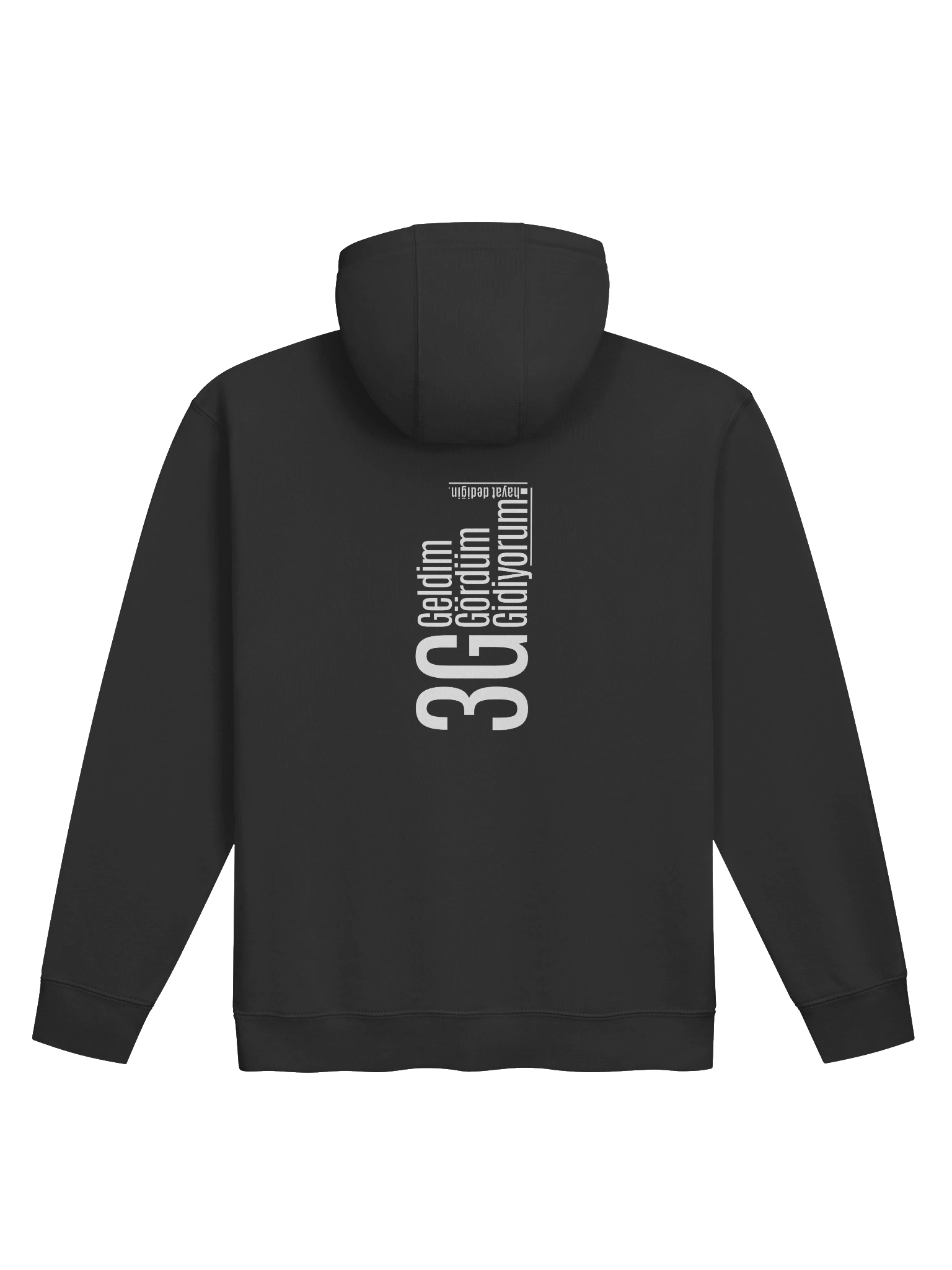 "Geldim Gördüm Gidiyorum" Türkçe Tasarımlı Lane Seven Premium Süper Yumuşak Kapüşonlu Sweatshirt product image (2)