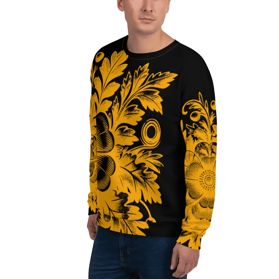 Golden Floral Baroque Unisex Sweatshirt product image (5)