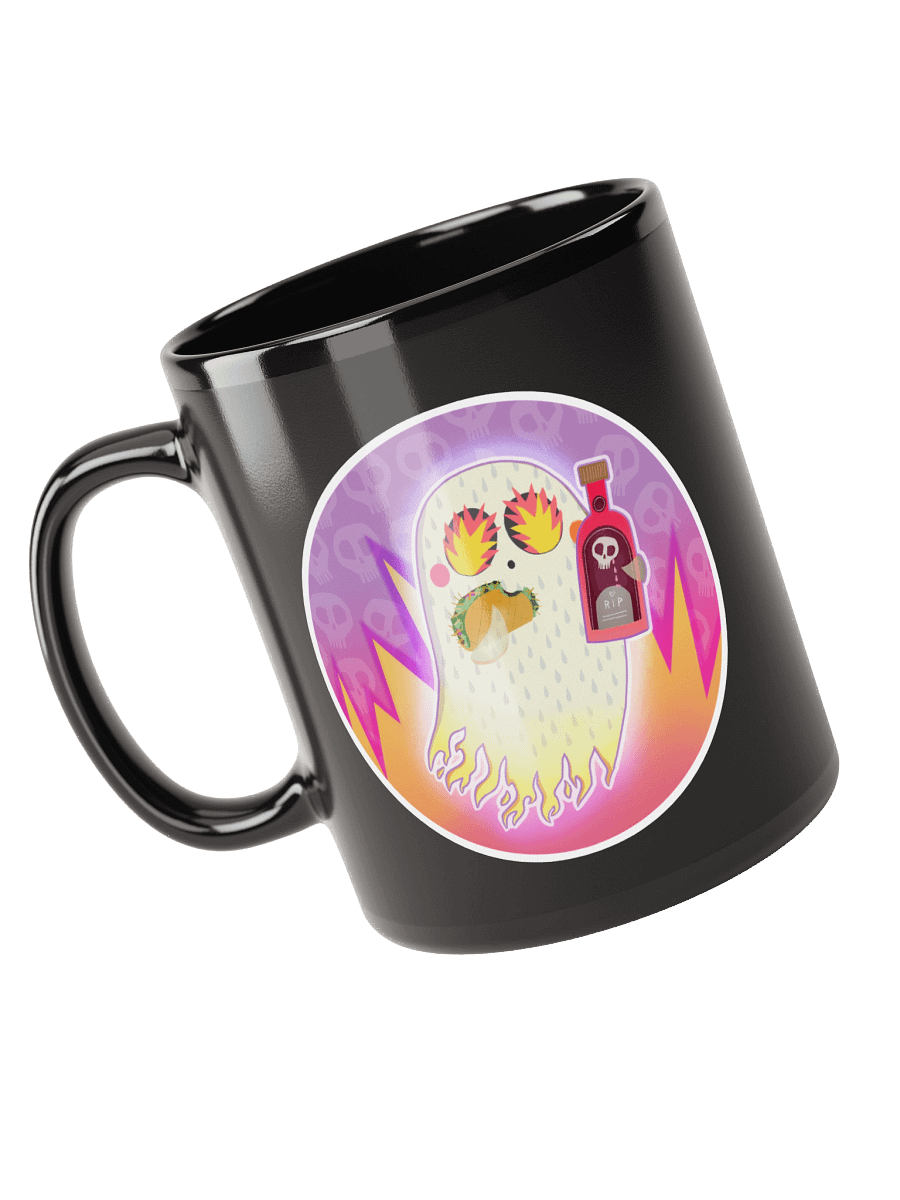 Pastel Little Ghost Hot Sauce - Black Ceramic Mug product image (6)
