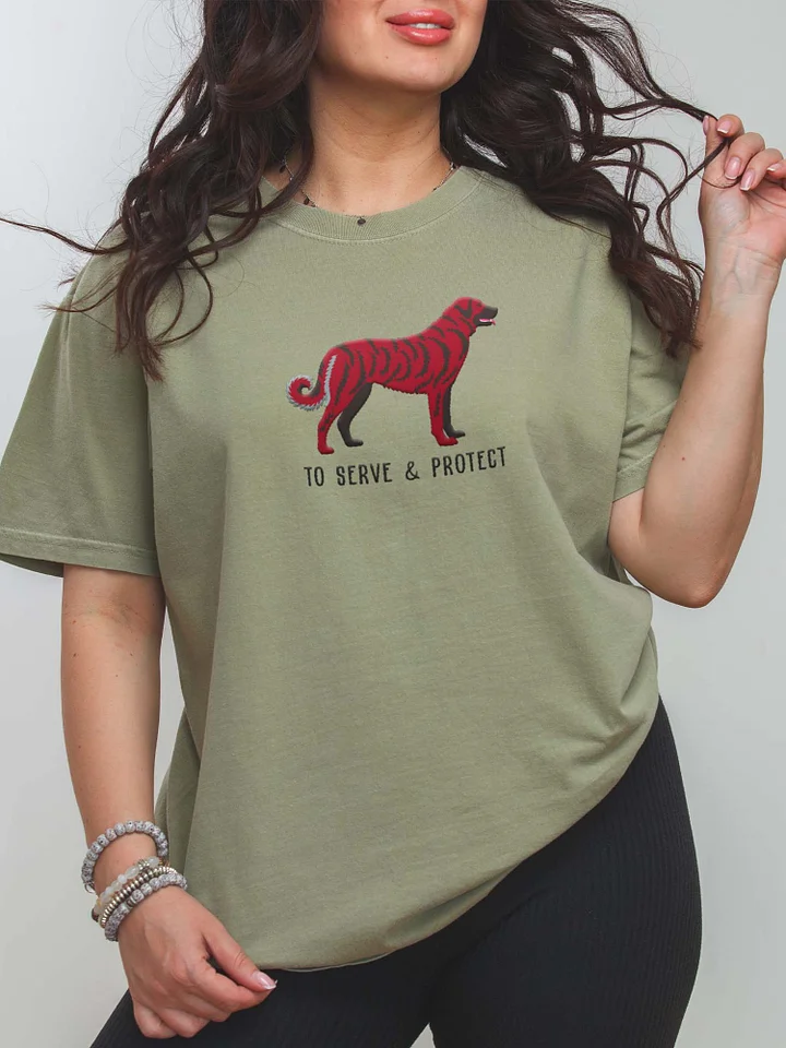 To Serve and Protect T-Shirt(Embroidered) of an Anatolian Shepherd Dog(Red Brindle) product image (2)