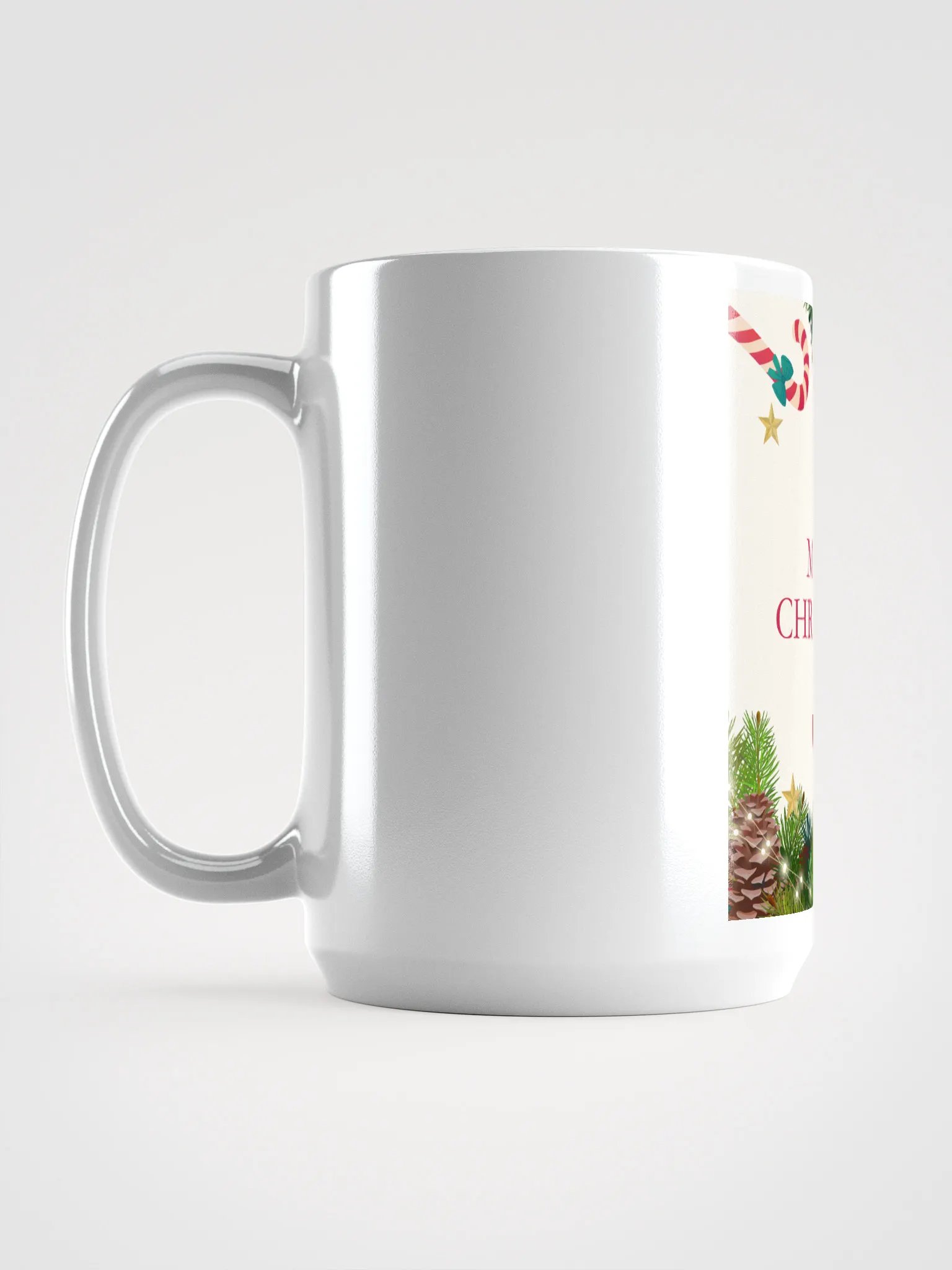 Santa's Greeting White Glossy Mug by Everlyn Riche product image (6)