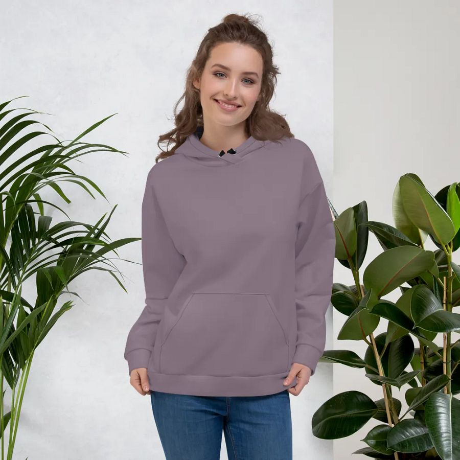 Plain Faded Orchid Grey Soft Summer Unisex Recycled Polyester Heavyweight Premium Hoodie by Treasure Pie product image (6)