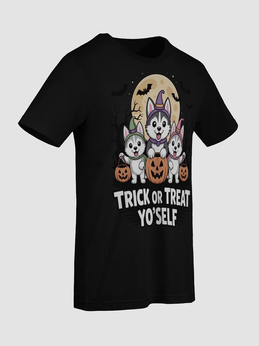 Witchy Huskies Trick-or-Treat T-Shirt product image (96)