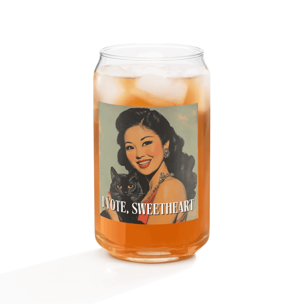 I Vote Sweetheart 3 Can-Shaped Glass product image (6)