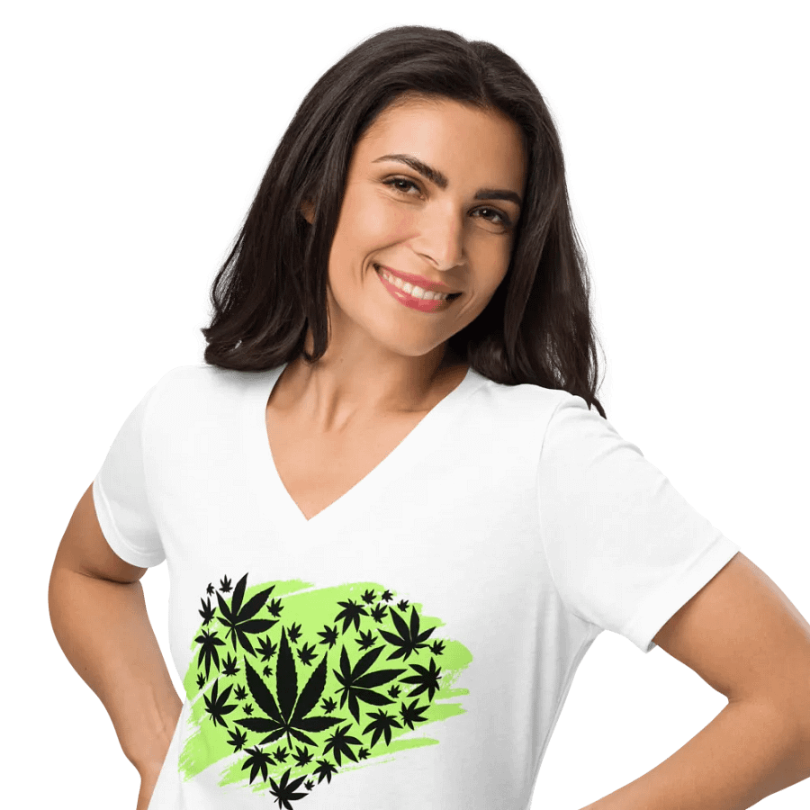 Canna Love Silhouette Relaxed V-Neck Tee product image (10)
