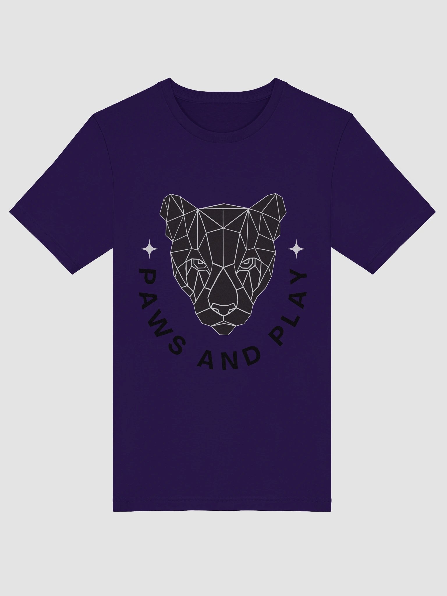 Geometric Big Cat Head T-Shirt product image (46)