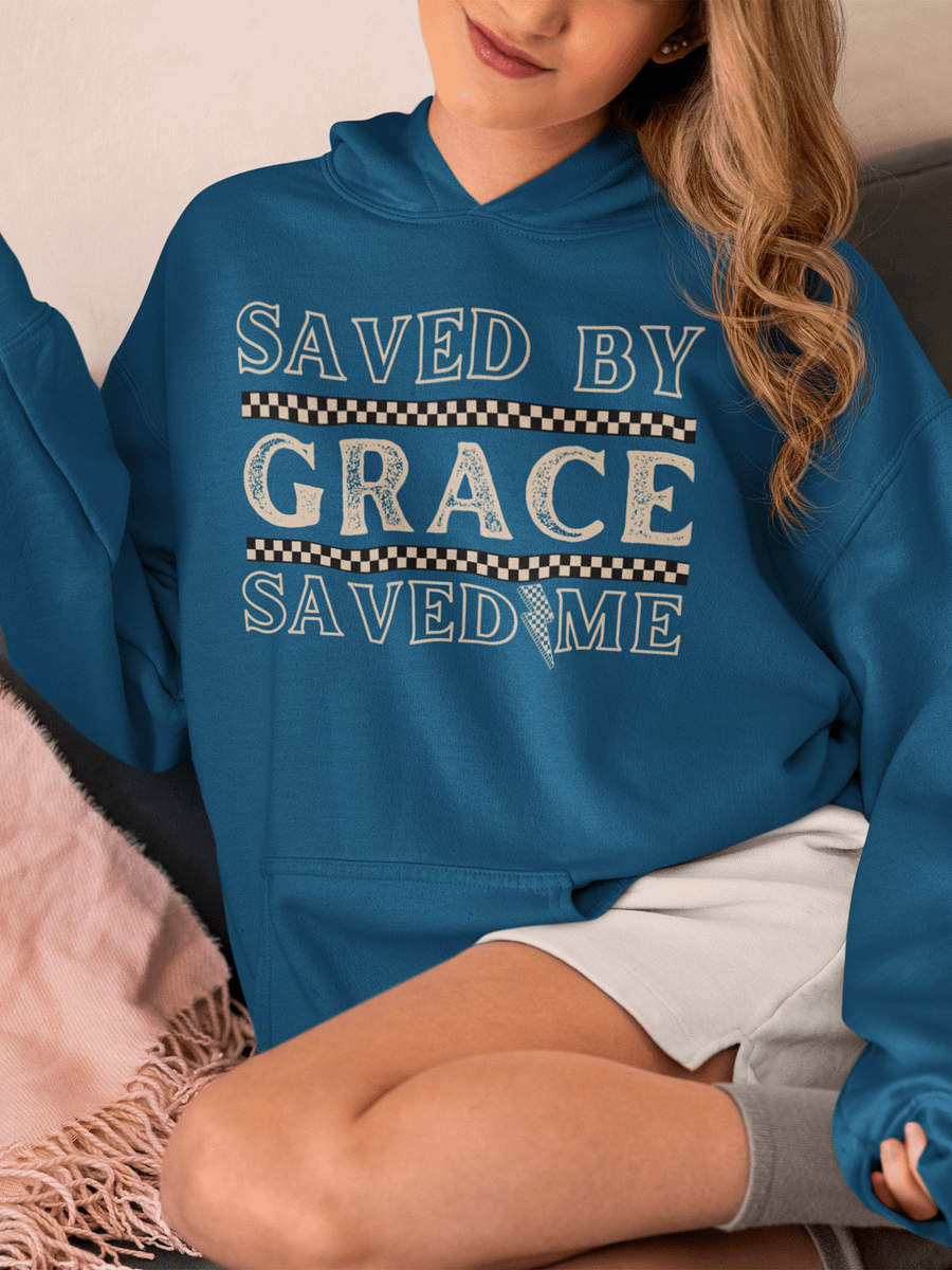 Saved By Grace, Grace Saved Me Christian Faith Hoodie product image (1)