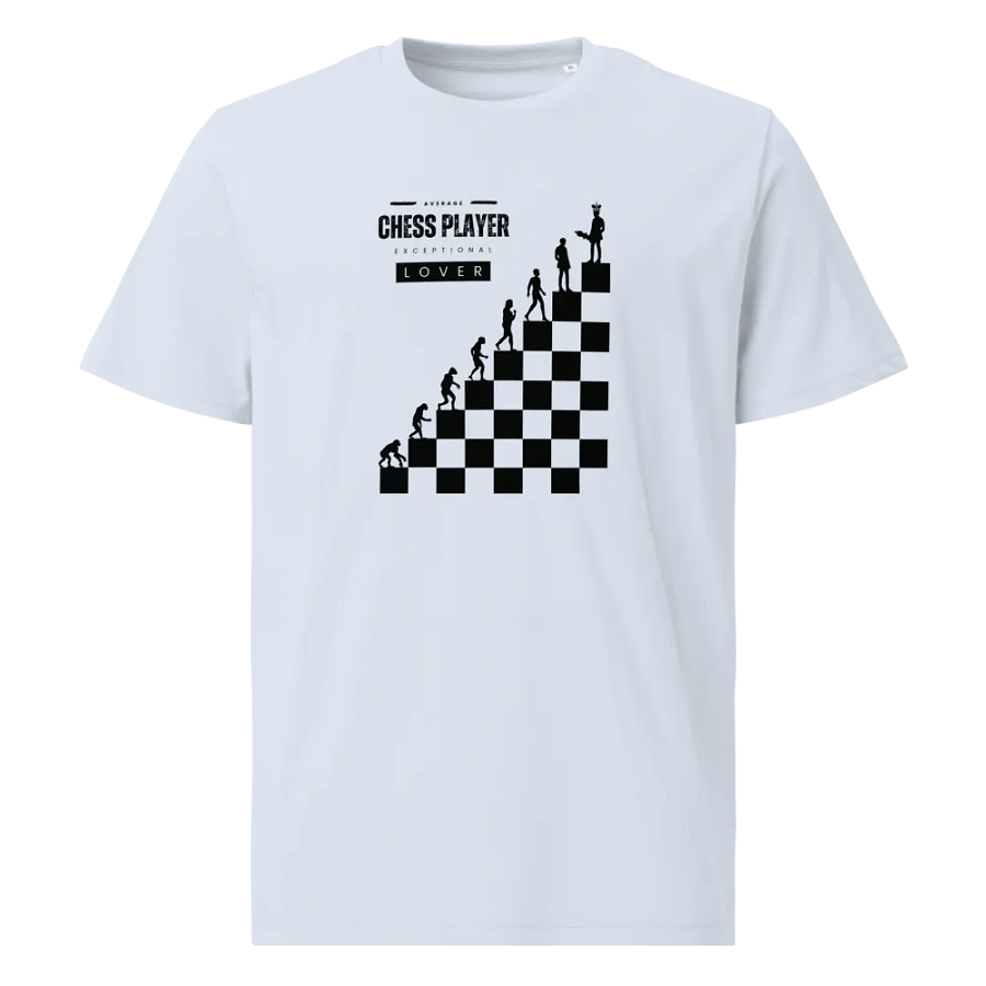 The Evolution of Chess T-Shirt - Light & Slogan Edition product image (1)