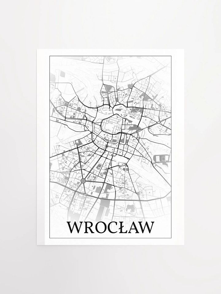 Wrocław, Poland, city map print product image (3)