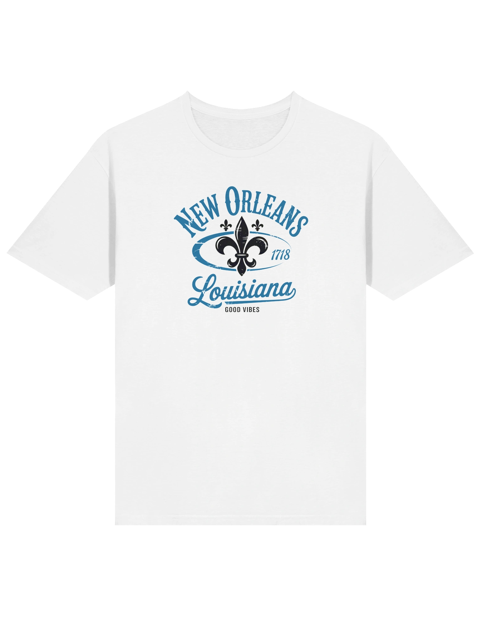 New Orleans Louisiana Fleur-de-Lis Vintage Crest – Retro Distressed NOLA Good Vibes Design product image (75)