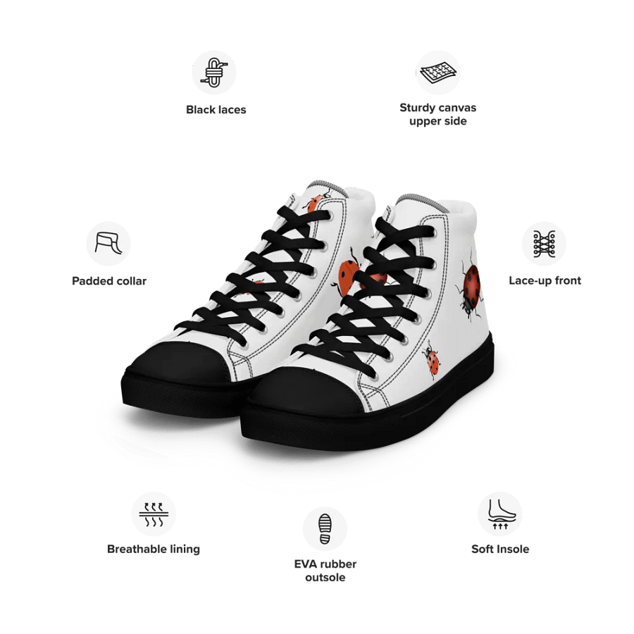 "Ladybug" Womens Canvas Hi-Tops product image (9)