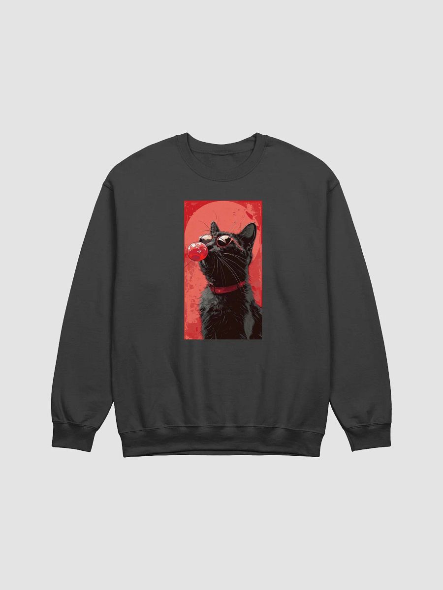Black Cat Wearing Sun Glasses Crewneck Sweatshirt product image (2)