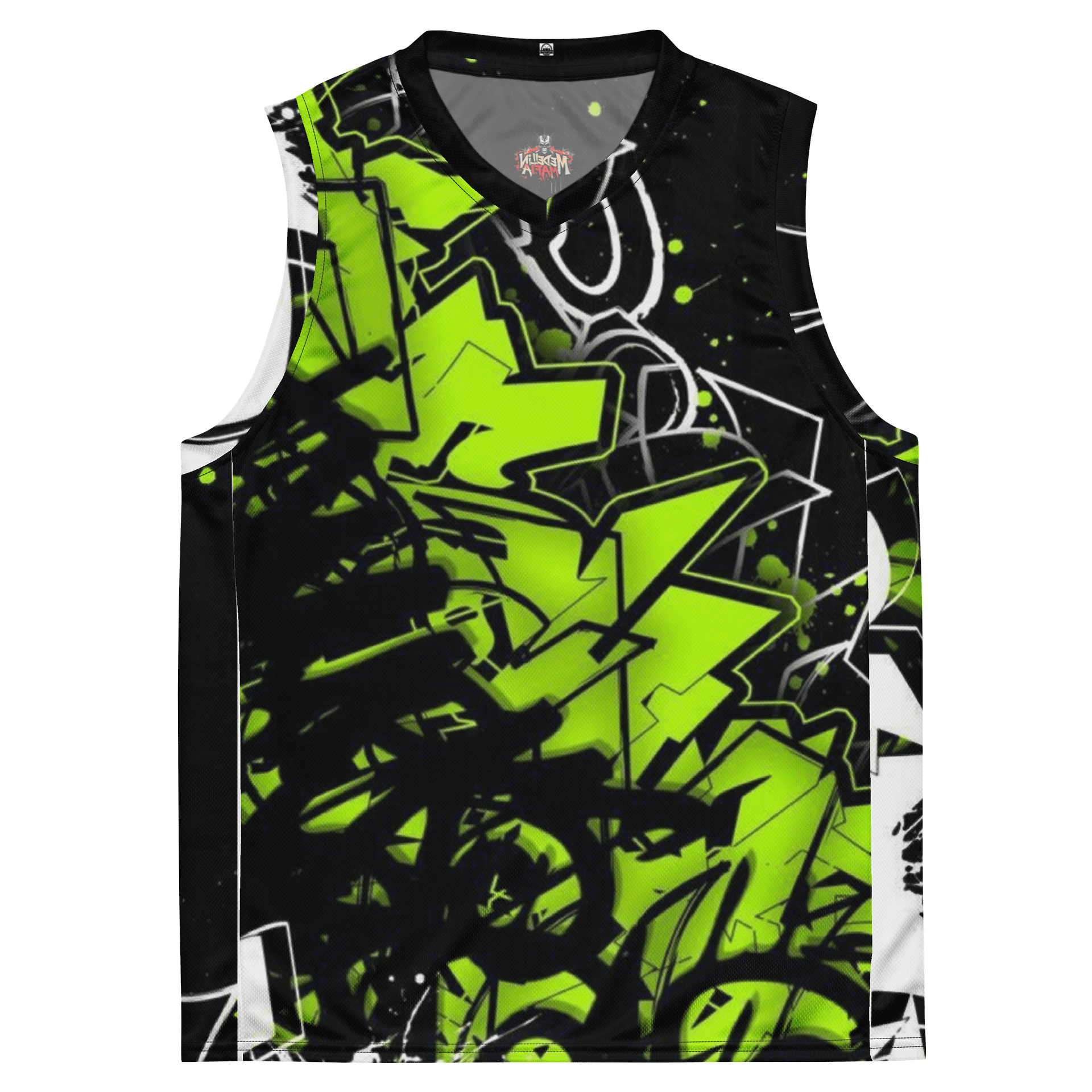 Cool-Yellow Graffiti Basketball Jersey product image (3)
