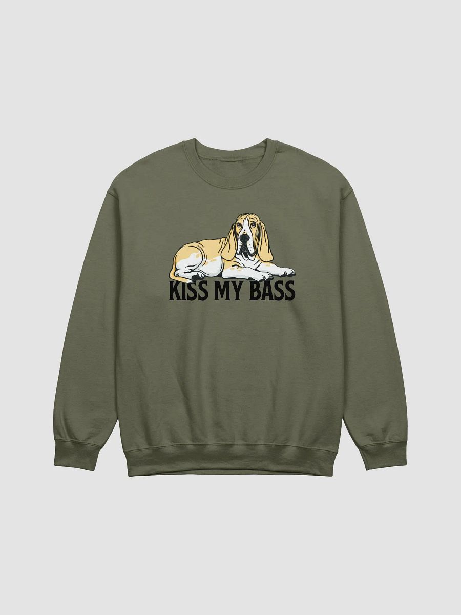 Kiss My Bass Sweatshirt | Funny Shirt for Basset Hound(Lemon) Owners product image (16)