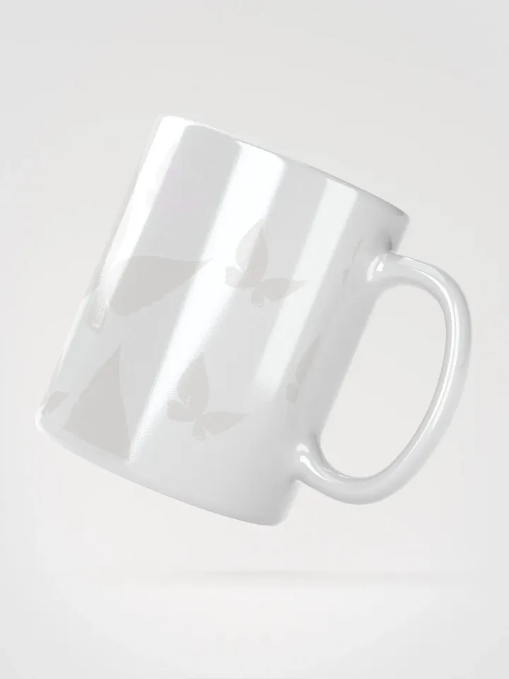 White Butterfly Glossy Mug product image (5)