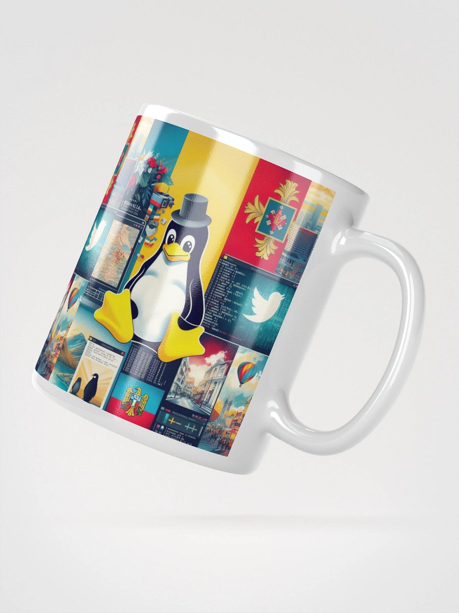 White Glossy Mug TUX product image (2)