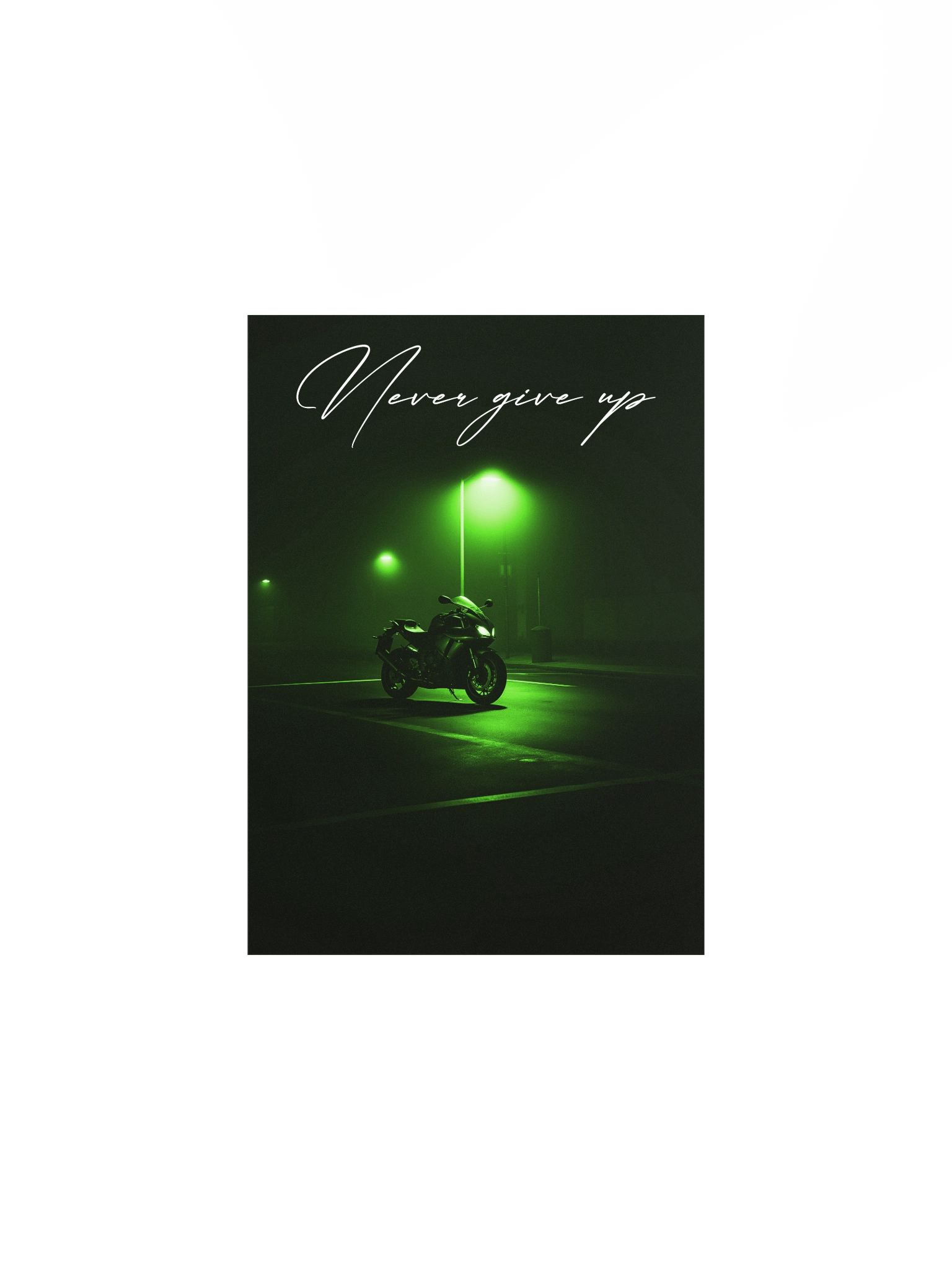 "Never Give Up" Handwritten Matte Poster product image (4)
