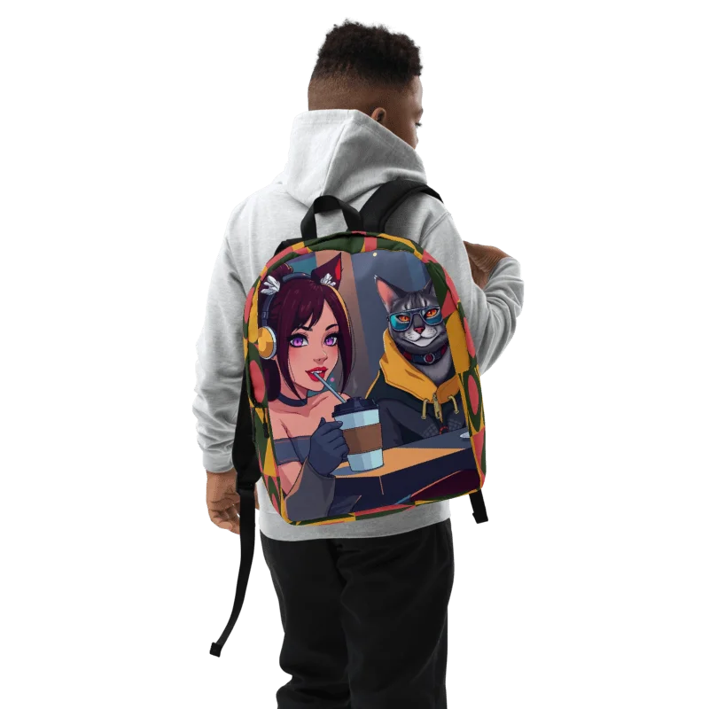 Minimalist Backpack - Purrfectly Sophisticated product image (5)