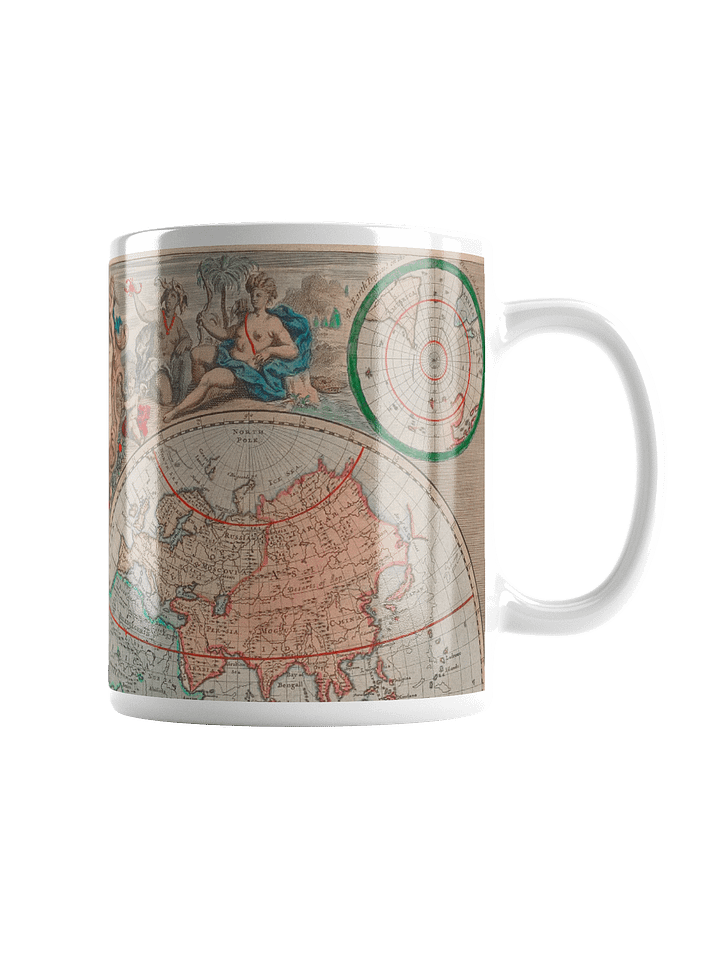 Antique World Map White Glossy Mug product image (1)