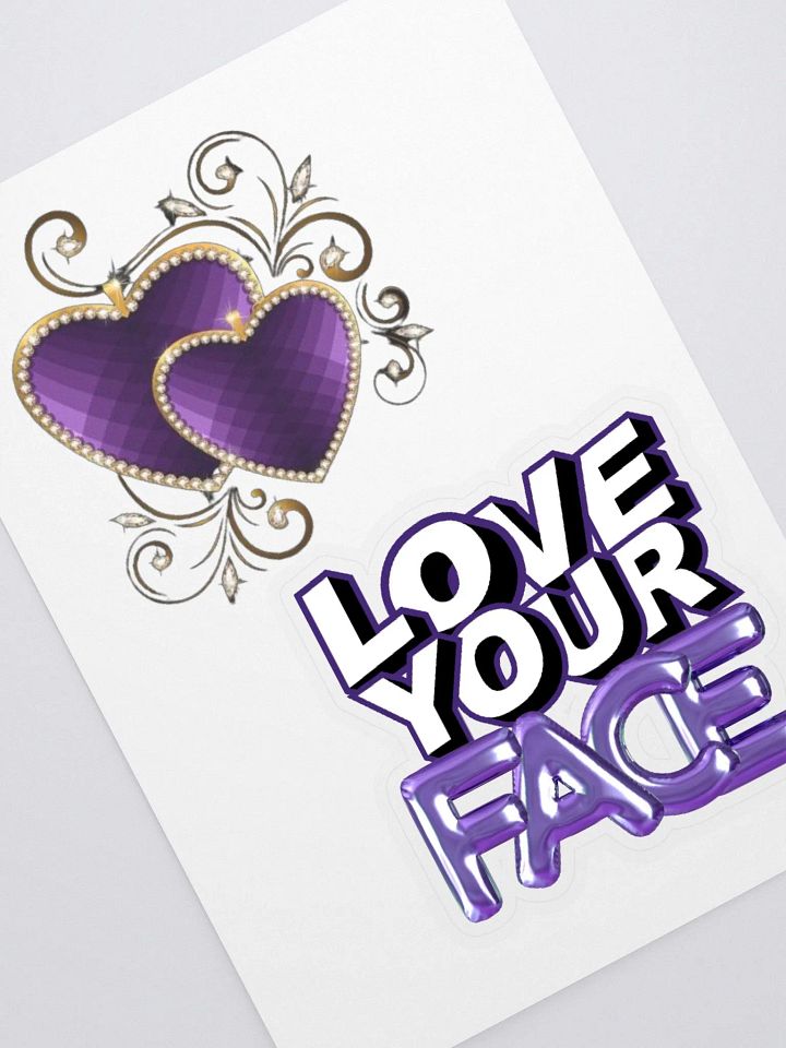 Love your Face/ Heart Sticker Sheet product image (1)