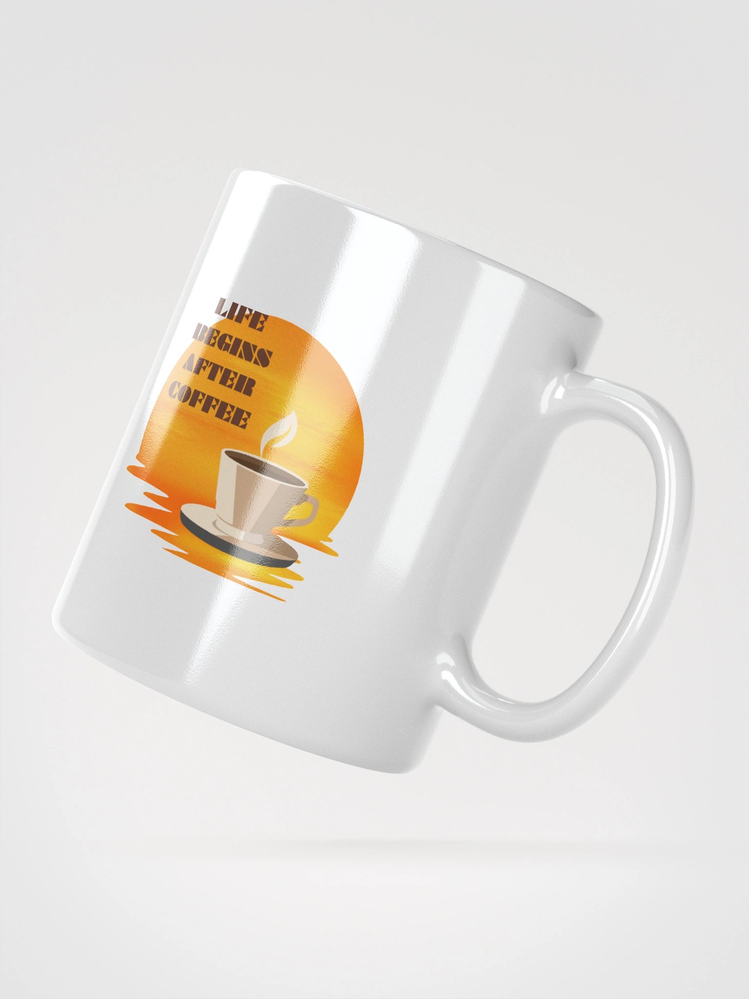 Sunrise Sip White Glossy Mug product image (6)