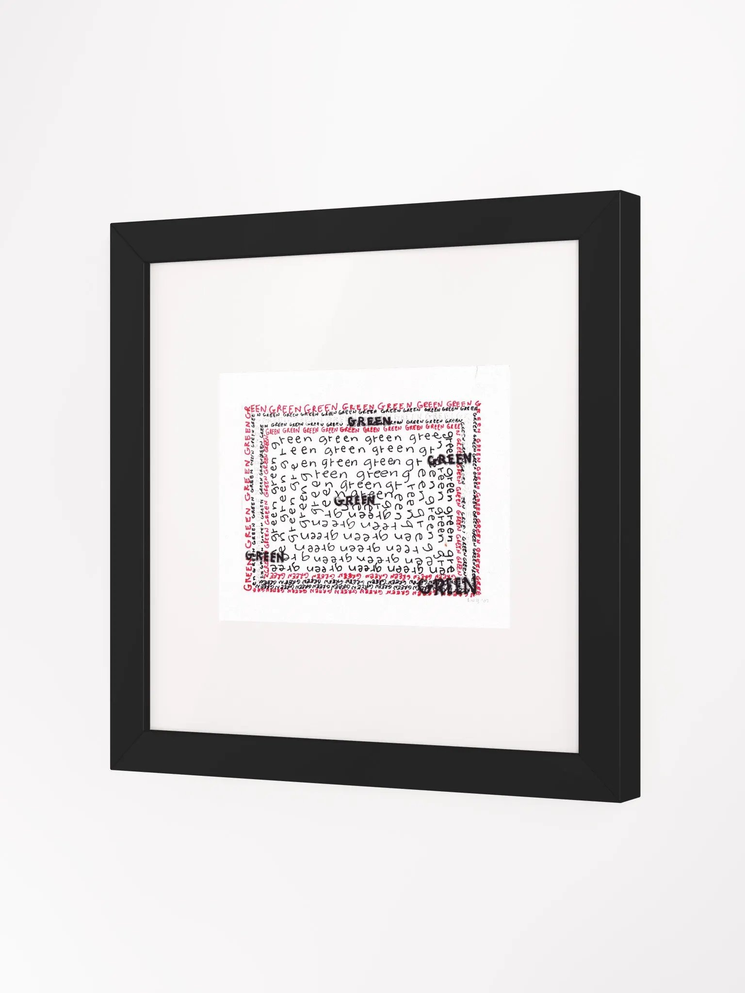 green Panel Card Print Framed product image (3)