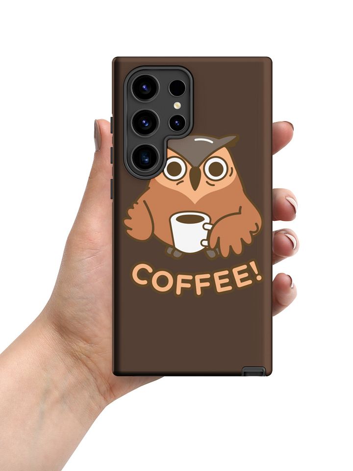 Funny Coffee Samsung Case I Cute Owl I Caffeine Lover Phone Cover I Wireless Charging Supported product image (2)