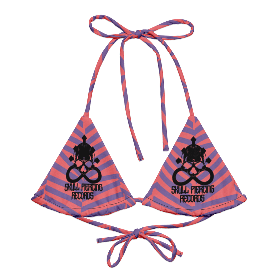 Skull Piercing Records Herringbone String Bikini Top product image (1)