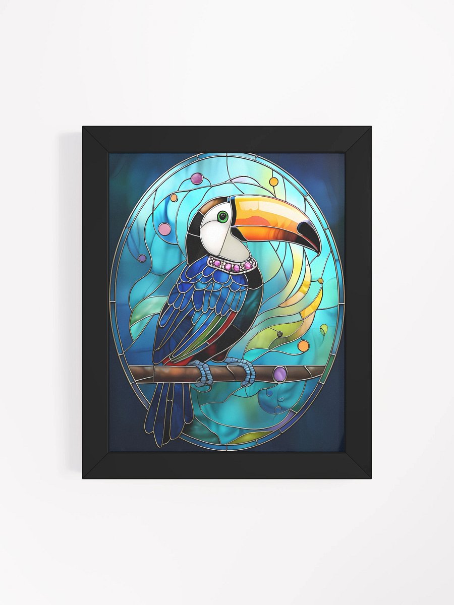 Vibrant Toucan Stained Glass Framed Poster product image (5)