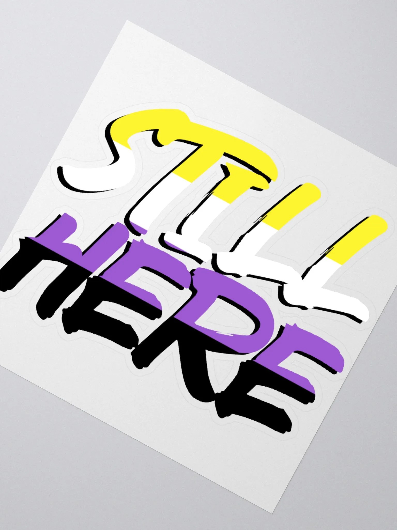 Still Here Sticker - Nonbinary version product image (2)